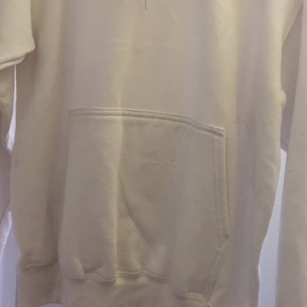 white sweatshirt